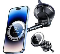 VANMASS Support Telephone Voiture Magnetique 2023 Upgrade Compatible Magsafe Suport Telephone De Voiture Aimant Magnetique Porte Telephone Voiture Aimanté pour iPhone 14 Pro Max Plus13 12 11 etc,Noir