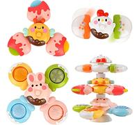 Vanmor Jouets Spinner pour tout-petits et bébés - Jouets de chaise haute empilables, cadeaux d'apprentissage sensoriel