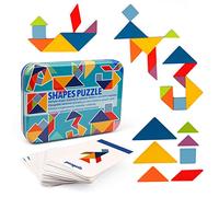 Vanmor Tangram Enfant, Jouet Bois 3-6 Ans, Jeu Montessori pour Fille et Garçon, Cadeau Éducatif