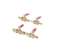 Vanne 1/2 Robinet à bille d'arrêt en laiton, 6 mm, 8, 10, 12, raccord cannelé, for conduites d'eau, d'huile, d'air, de gaz et carburant(10mm Barb)