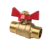 Vanne 1/4 "3/8" 1/2 "3/4" femelle à filetage, robinet bille d'arrêt bidirectionnel en laiton avec poignée for carburant, gaz, eau, huile, Air(F-f,DN8)
