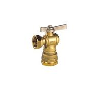 Robinet compteur d'eau avant/après compteur équerre PE - Diamètre écrou 20x27 - Diamètre extérieur 25