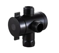 Vanne 3 Voies Valve de dérivation pomme douche à 3 voies | Connecteur en laiton for commutateur de mode 1 pièce(Black)