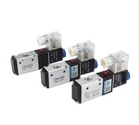 Vanne 3V210-08 3V210-06-NC/NO deux positions trois normalement fermées normalement ouvertes pilote externe 1/4 1/8 pouce DC24V(Royal Blue)