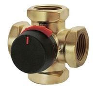 Vanne 4 voies de mélange laiton DN20 PN10 série VRG141 Réf 11640300