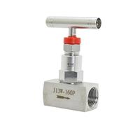 Vanne à aiguille 1/4 3/8 1/2 3/4 1 pouce J13W en acier inoxydable 304/316, filetage femelle, for manomètre haute pression(SS304-T-Handle-Valve,G1-2)