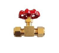 Vanne à aiguille à virole en laiton, à double soupape, haute pression marine, à commande réglable(12)