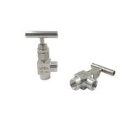 Vanne à aiguille d'angle femelle 1/4 "BSPT NPT, cloison de grue, contrôle de débit en acier inoxydable 304 avec poignée(BSPP)