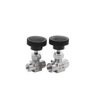 Vanne à aiguille d'arrêt de contrôle de débit en acier inoxydable SS304, 1 pièce, 1/8 "1/4" 3/8 "1/2" NPT, filetage interne de diamètre égal(1/4",NPT)