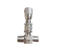 Vanne à aiguille d'arrêt en acier inoxydable 1/8, 1/8 ", 1/4", 3/8 ", 1/2", BSPT NPT, cloison mâle, Micro régulation de débit, 304(1/2 inch,BSPT)