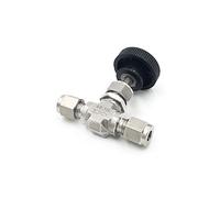 Vanne à aiguille de Compression forgée for grue, 3000 PSI, adaptée 3/6/8/12mm, 1/8 ", 1/4", 3/8, 1/2", Tube OD 304 316, contrôle débit en acier inoxydable, 1 pièce