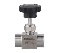 Vanne à aiguille en acier inoxydable 304 avec connexion à vis interne, design de fil intérieur haute pression résistant à la corrosion, 4 options de taille pour l'industrie et (45724)