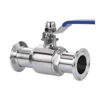 Vanne à bille 2 voies en acier inoxydable 304, type Tri Clamp, disponible en 19 mm, 25 mm, 32 mm et 63 mm.(25mm)