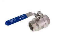 Vanne à bille 2 voies G1-1/2'' Acier inoxydable PTFE 63 bar - BL2SM