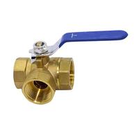 Vanne À Bille 3 Voies, Raccord En T, Filetage Femelle NPT, En Laiton Forgé Avec Poignée À Levier, for Conduites D'eau Et De Gaz Naturel(DN8(1/4in))