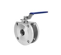 Vanne à bille à bride en acier inoxydable 316L, Ultra-mince, Q71F-16P, clapet anti-retour manuel for raccords de tubes filetés, 1 pièce(4inch)