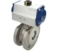 Vanne à Bille à Brides à Actionnement Pneumatique 2 Voies DN25 PN40 Acier Inoxydable Ressort Ouvert