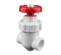 Vanne à bille à passage intégral, Robinet-vanne à guillotine en PVC multicolore 20-63 mm for plomberie et aquarium(Inner 50mm,White Color)