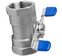 Vanne à bille à poignée papillon en acier inoxydable 316L, vanne monobloc filetée femelle 1/4" à 1"(DN15)