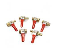 Vanne à bille d'arrêt en laiton conduites d'eau, d'huile, d'air, de gaz et carburant ; pneumatique poignée commande embout cannelé for tuyau 6 12 mm(3/8",F-F,Thread)