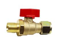 Vanne à bille de frein, compresseur d'air - Vanne d'arrêt - Robinet de valve à bille de frein en laiton - Haute performance - Entretien de rechange de voiture - Amélioration de la sécurité de conduite