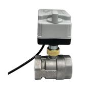 Vanne à bille électrique en acier inoxydable, 1 pièce, DN15 DN20 DN25 DN40, avec interrupteur manuel, 220V 12V, 3 fils, 2 points de commande(1/2",12VDC)