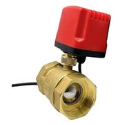 Vanne à bille électrique en laiton, 1/2 "3/4" 1 "1-1/4" 2 pouces, 2 voies, étanche IP65, vanne à bille motorisée, grand moteur en métal 8 NM(DN32,12VDC_CR03)