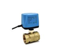 Vanne à bille électrique en laiton 2 voies normalement fermée/ouverte de 1 1/4 pouces, 220V 12V 24V, vanne motorisée fils, électrovanne remplacement(220VAC-NORMALLY OPEN)