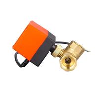Vanne à bille électrique en laiton, AC220V DC12V 24V, DN15 DN20 DN25 DN32, électrovanne d'eau à 2 voies et 3 fils avec actionneur(DN32,220V_2 WAY)