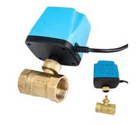 Vanne à bille électrique for ventilo-convecteur de climatisation centrale solaire AC220V DC12V-24V à trois fils et deux commandes(DN15,220V_3WAYS)