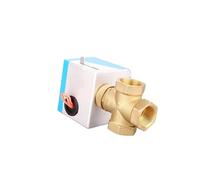 Vanne à bille électrique Vannes à soupape motorisées électriques en laiton DN20 DN25, 2 fils, 220 V CA, 3 voies, arrêt d'urgence(DN25)