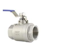 Vanne à bille en acier inoxydable 304, 1/8 ", 1/4", 3/8 ", 1/2", 3/4 ", 1", BSPT, femelle égale, port complet, 2 pièces, eau, gaz, huile(1.5 Inch)