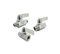 Vanne à bille en acier inoxydable 304/316, 1/8 1/4 3/8 1/2 3/4/1 NPT, filetage mâle femelle for eau, huile, acide, vanne à bille à 2 voies(1/8",SS304_MALE MALE)