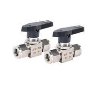 Vanne à bille en acier inoxydable 304 316, Tube de Compression, virole à travers l'instrumentation, vanne d'arrêt de conduite de gaz(1-8mm,SS316L)