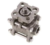 Vanne à bille en acier inoxydable à 2 voies G3/8'', 3 pièces à passage integral ISO-Top - BL2SA3