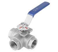 Vanne à bille en acier inoxydable, vanne à bille à trois voies de type T, vanne à trois voies pour la maison