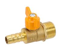 Vanne à Bille en Laiton 1/2 Pouce à Filetage Mâle, Mini | Arrêt Intégré, Poignée en Forme D’aile, Corps Cuivre Épais, Installation Simple, pour Tuyaux et Chauffages Gaz