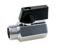 Vanne à bille en laiton 1/8 "1/4" 3/8 "1/2" BSP fileté Mini mâle femelle compresseur d'air vanne d'arrêt d'eau, de gaz et d'huile(Inside and outside-01)