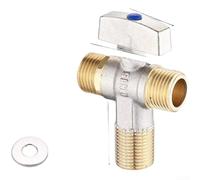 Vanne à bille en laiton de 10,2 à 15,2 cm à haut débit adaptée pour chauffe-eau et lignes d'alimentation en eau de salle de bain (J)