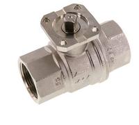 Vanne à bille en laiton G1-1/4'' 2 voies ISO-Top PN40 - BL2BA