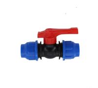 Vanne à bille en polyéthylène pour irrigation agricole, filetage externe, débit d'eau lisse, résistant à la pression, compatible avec 20 mm, 25 mm, 32 mm, noir et bleu, poignée simple utilisateur ami