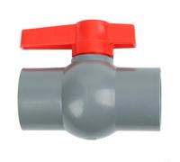 Vanne à bille en PVC pour alimentation en eau avec douille coulissante, conçue pour s'adapter aux tuyaux de 20 mm, 25 mm, 32 mm, 40 mm, 50 mm, fournit un arrêt efficace et un contrôle du débit (40 mm)