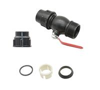 Vanne à bille en PVC, raccord de vanne 1 raccord rapide for tuyau d'eau en plastique 20/25/32/40/50/63 mm avec valve métallique et tube PE. Accessoires de connexion à 2 voies(50MM)