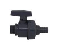 Vanne à bille en PVC, raccord de vanne Vanne à bille en PVC avec robinet d'arrêt union for tuyau d'eau raccords for de piscine(Thread 1 1/2"+OD40mm)