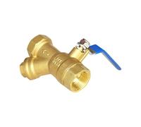 Vanne à bille filtrante en laiton de type Y, vanne de filtre à eau intégrée avec fonction d'arrêt, raccord fileté 1/2" 3/4" 1" 2"(2")