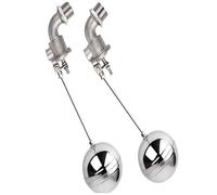 Vanne à bille flottante à 90 degrés en acier inoxydable 304, vanne flottante coudée montée sur le dessus for réservoirs d'eau, 1 pièces(1inch)