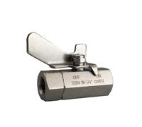 Vanne à bille haute pression 1/4" 3/8" 1/2" BSP femelle en acier inoxydable 304 for instrumentation, alimentation en gaz, eau, 100 bar(1/2"BSP)