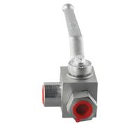 Vanne à bille hydraulique en acier au carbone à trois voies haute pression 500 bars avec joint en caoutchouc pour l'industrie pétrolière, eau, huile et gaz pour contrôle du débit des médias (G1/2)