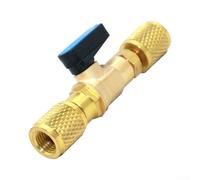 Vanne à bille laiton G1/4" pour climatisation étanche | Laiton massif, filetage G1/4", étanchéité parfaite, résistant haute pression, usage AC auto et maison