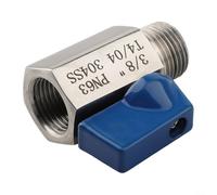 Vanne À Bille Mini 304 Acier Inoxydable Mâle/Femelle | Acier Inoxydable 304, Débit Bidirectionnel, Ouverture/fermeture Par Quart De Tour, Pour Eau, Pour Huile, Pour Gaz Et Vapeur
